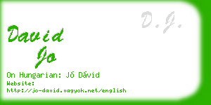 david jo business card
